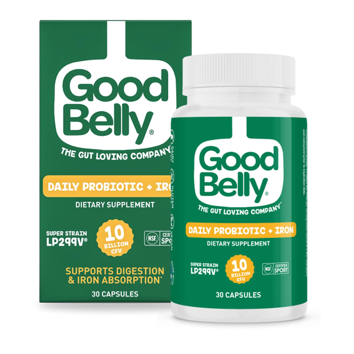 GoodBelly Probiotic Capsules for Digestive Health - 30 Capsules
