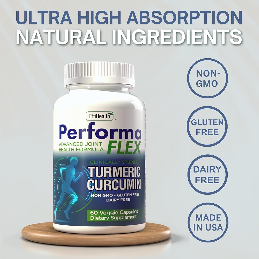 Performa Flex Turmeric Curcumin with Meriva - 60 Capsules - image 3