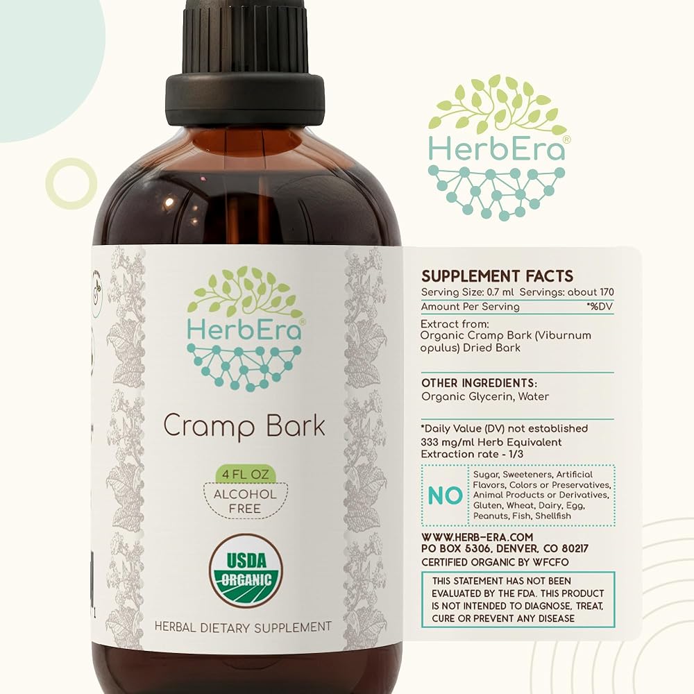 HerbEra Cramp Bark USDA Organic Tincture