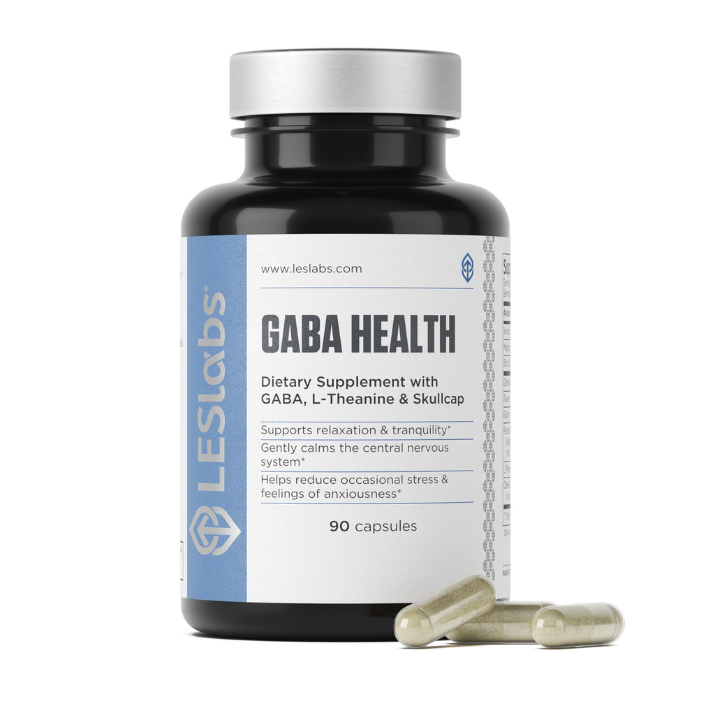 LES Labs GABA Health Supplement for Calm & Sleep - 90 Capsules