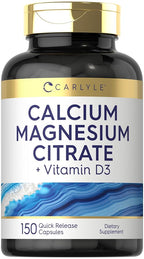 Carlyle Calcium Magnesium Citrate with Vitamin D3 - 150 Capsules