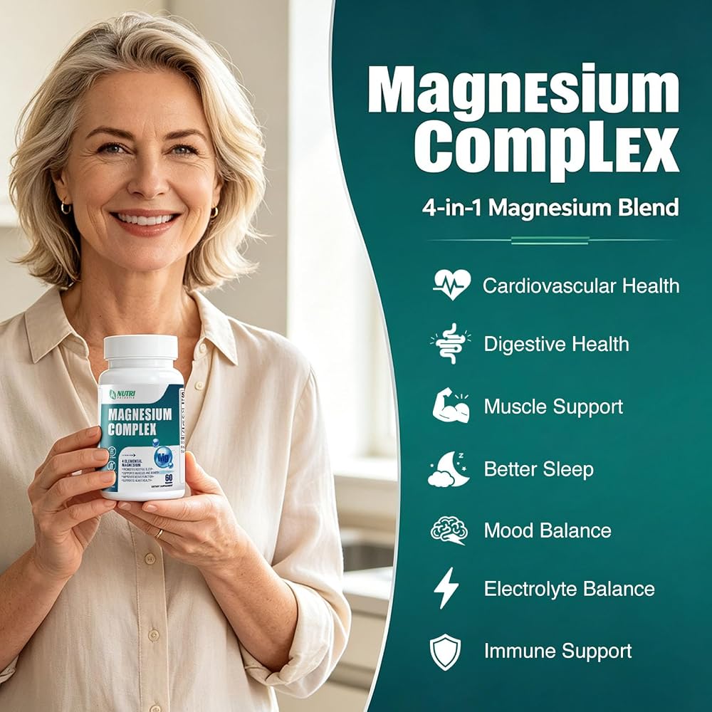 NUTRI POTENTIA Magnesium Complex Stress & Sleep Support - 60 Capsules - image 4