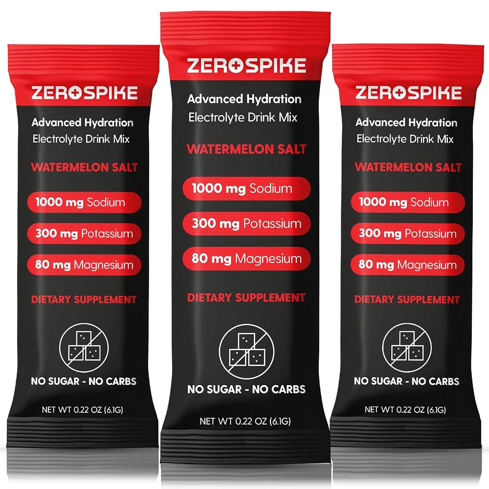 Zerospike No Sugar Electrolytes Powder Packets