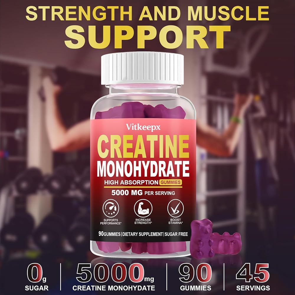 Vitkeepx Creatine Monohydrate Gummies Infused with 5g Creatine