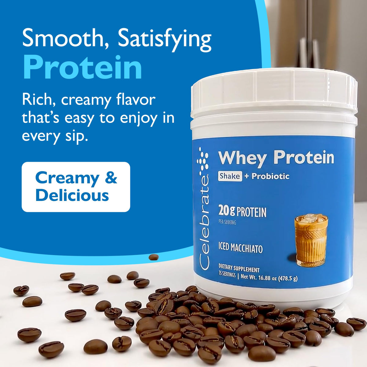 Celebrate Vitamins Rebuild Protein Powder with Probiotics