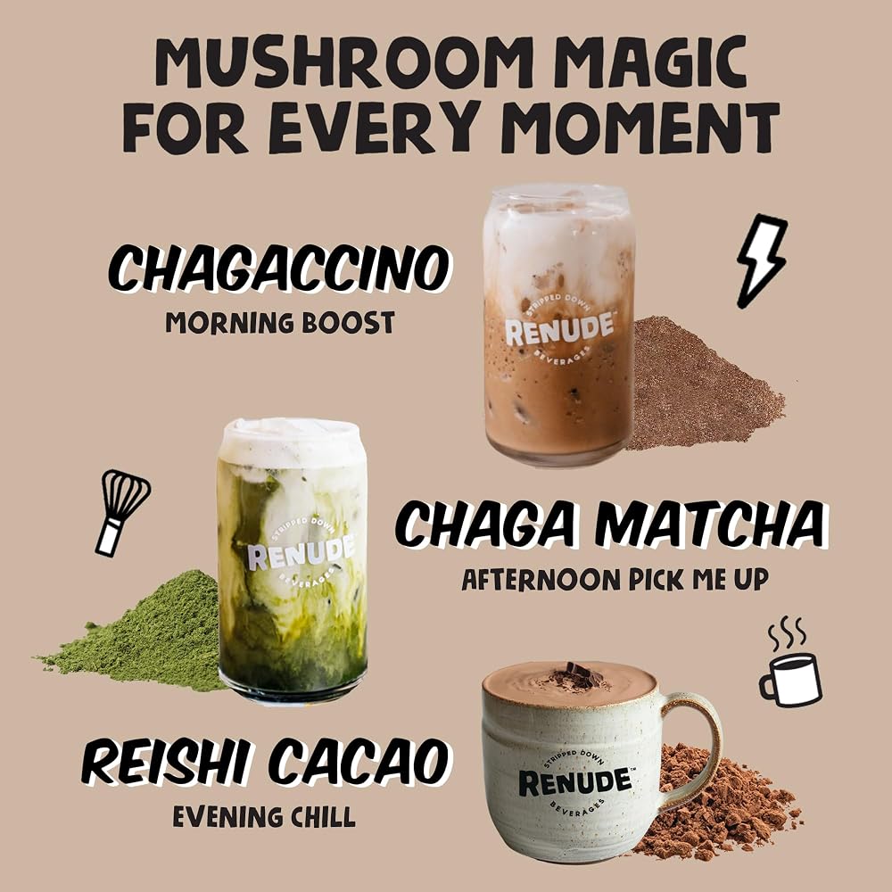Renude Chagaccino - Wild-Foraged Chaga Mushroom Coffee - Adaptogen