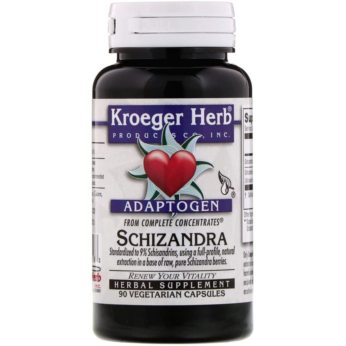 Kroeger Herb Schizandra - 90 Vegetarian Capsules