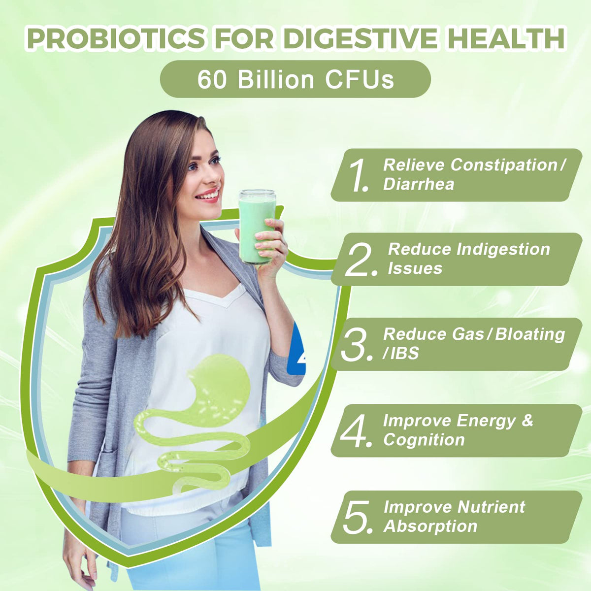 NATURE TARGET Probiotic Powder for Women & Kids, 60 Billion CFU - 30 Packets - image 8