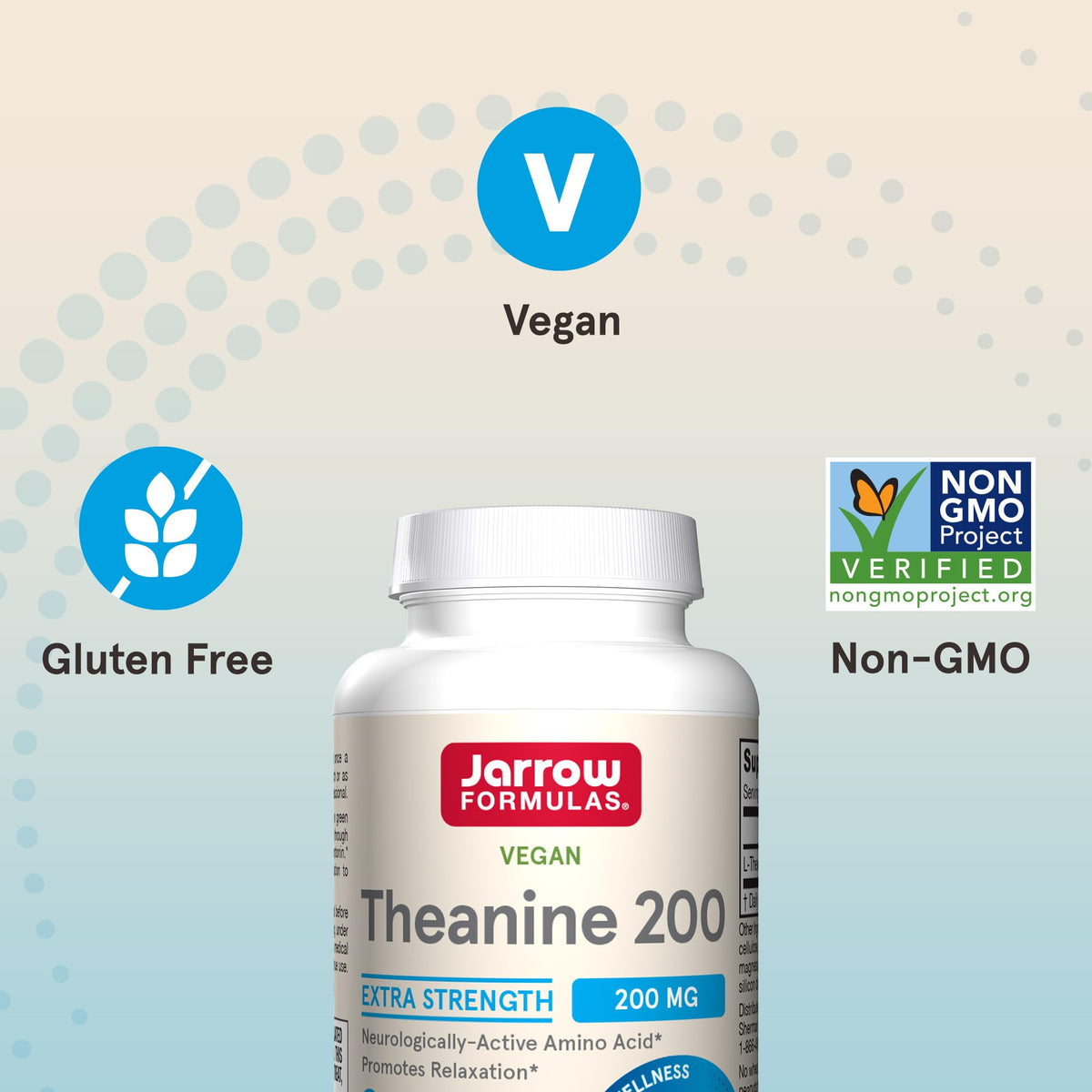 Jarrow Formulas Extra Strength Theanine 200 mg - 60 Vegetarian Capsules - image 5