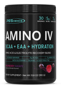 PEScience Amino IV BCAA & EAA Powder, Raspberry Grape - 30 Servings