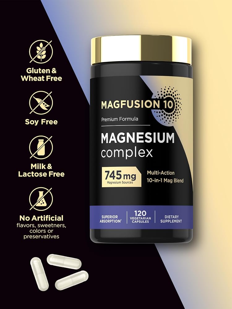 Magfusion-10 Magnesium Complex Supplement 745mg - 120 Capsules - image 5