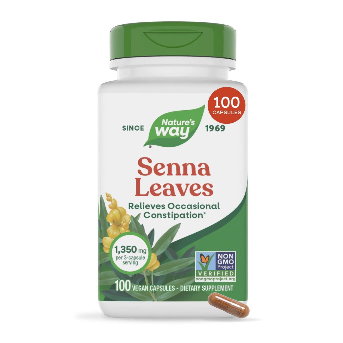 Nature's Way Senna Leaves Laxative - 100 Capsules