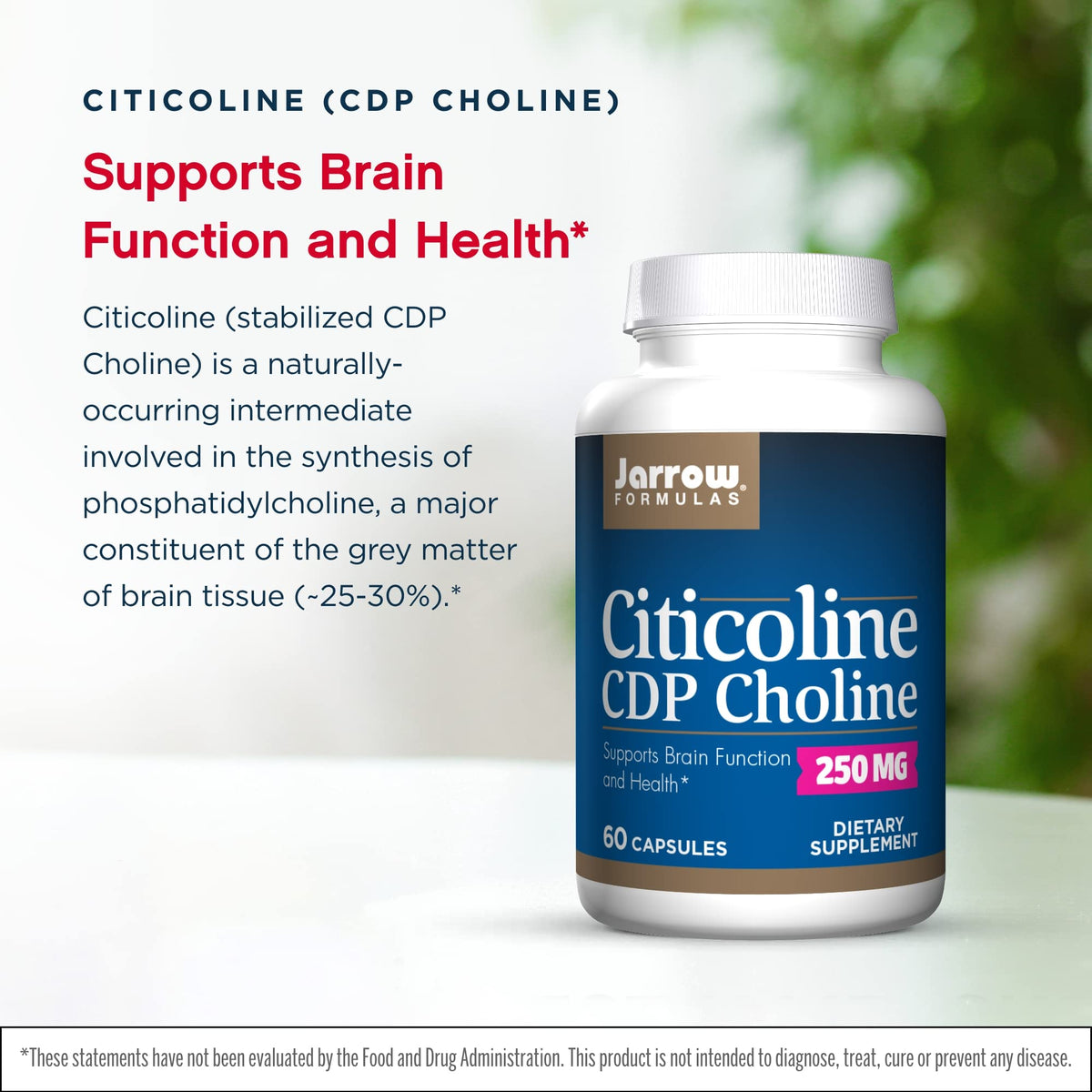 Jarrow Formulas Citicoline 250 mg Brain Health - 120 Capsules - image 3