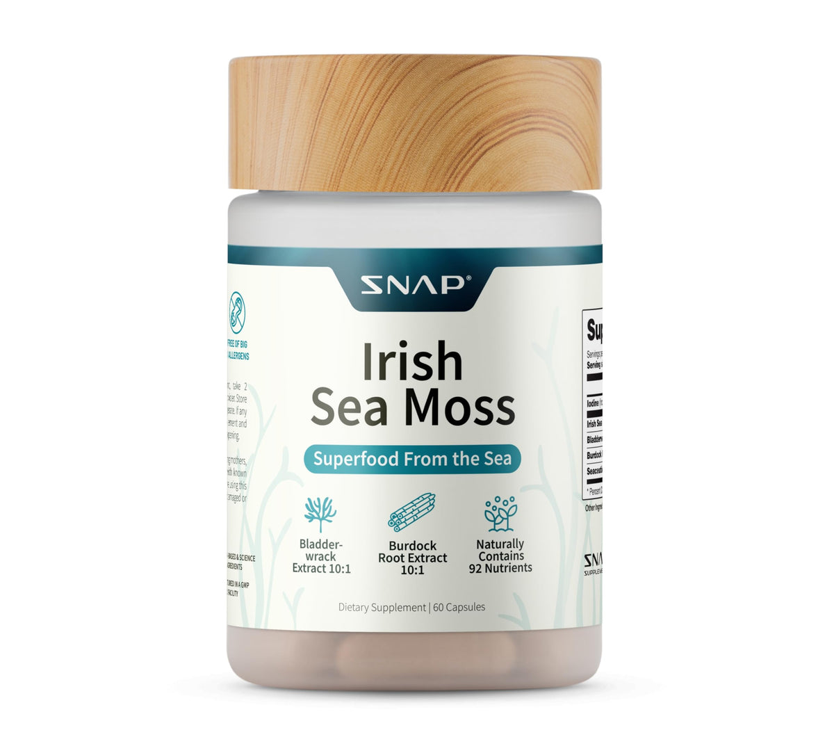 Snap Supplements Irish Sea Moss - 60 Capsules