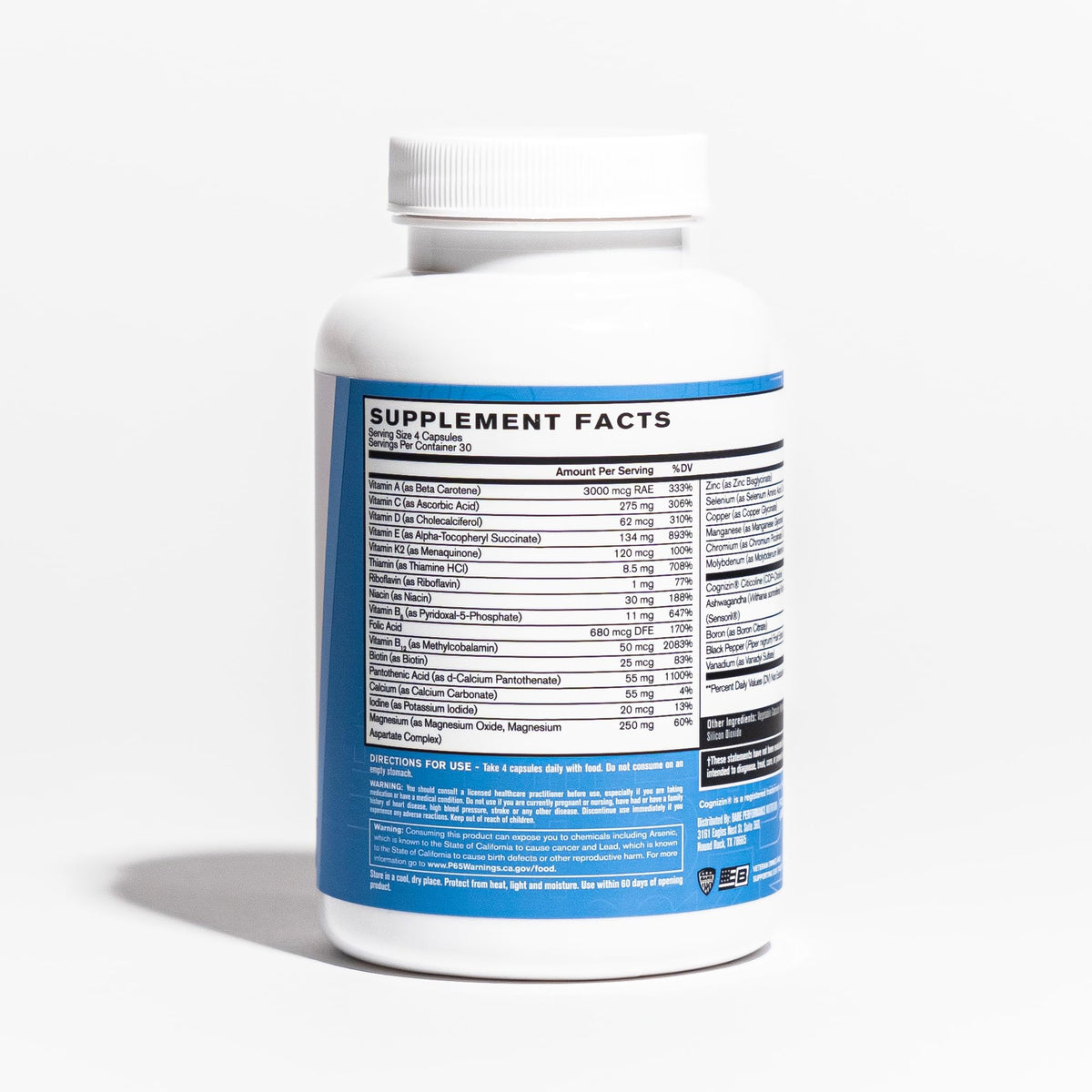 BARE PERFORMANCE NUTRITION BPN Strong Multi-Vitamin - 120 Capsules - image 2