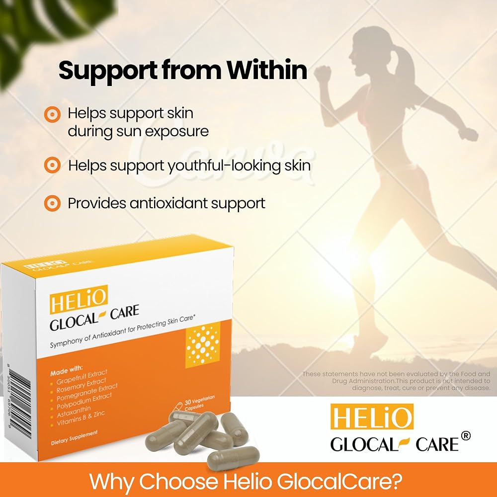 GlocalCare Helio Antioxidant Sun Defense & Skin Rejuvenation - 30 Capsules - image 6
