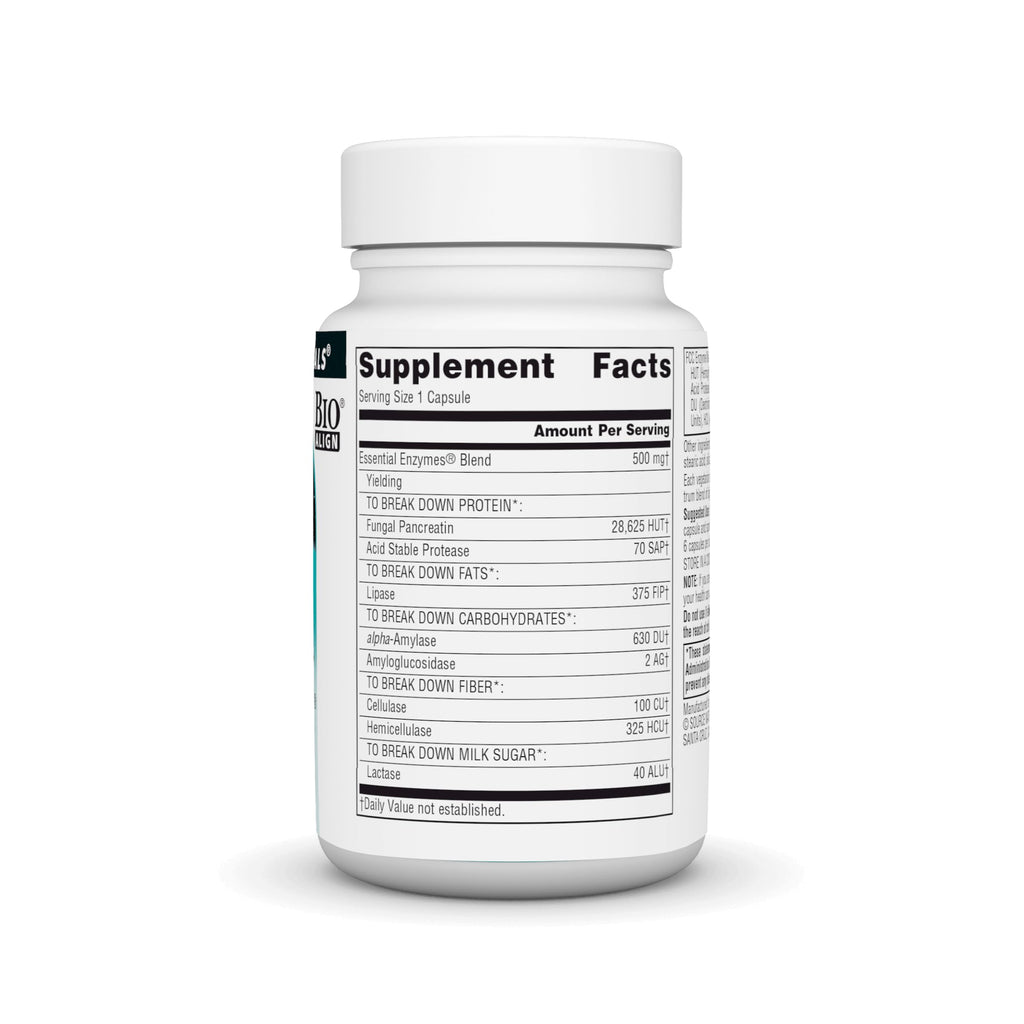 Source Naturals Essential Enzymes 500mg Bio-Aligned Multiple Enzyme