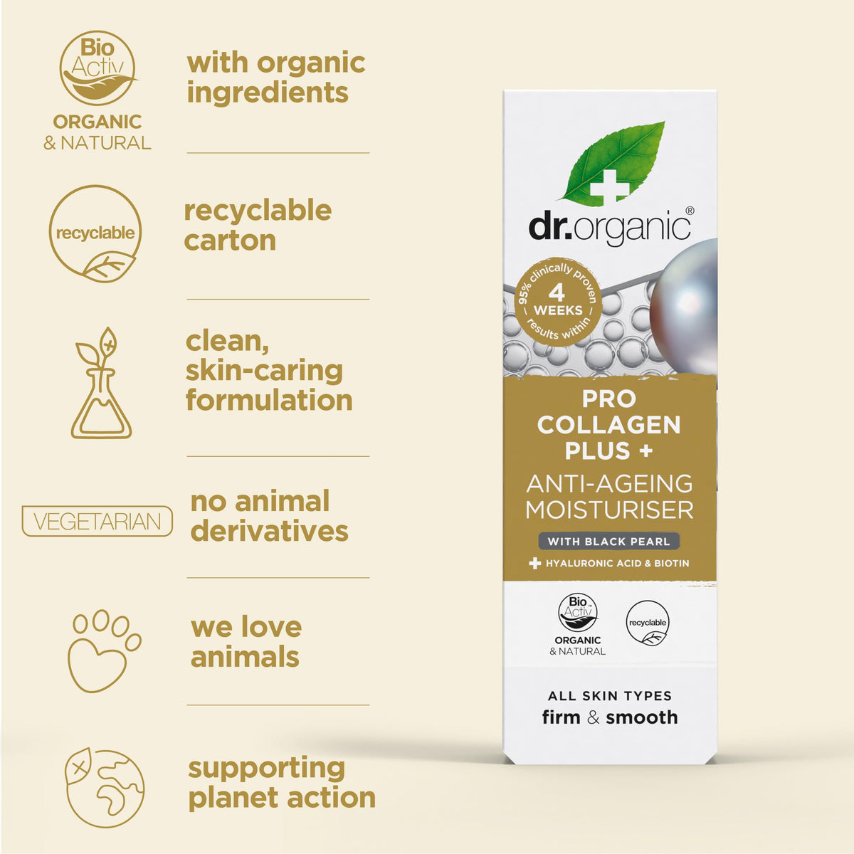 Dr. Organic Pro Collagen Plus Anti-Ageing Moisturiser - 50 mL - image 3