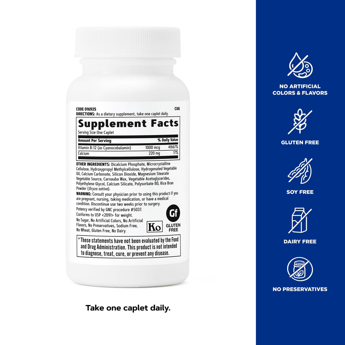 GNC Vitamin B-12 1000mcg Supports Energy Production - 90 Caplets - image 5