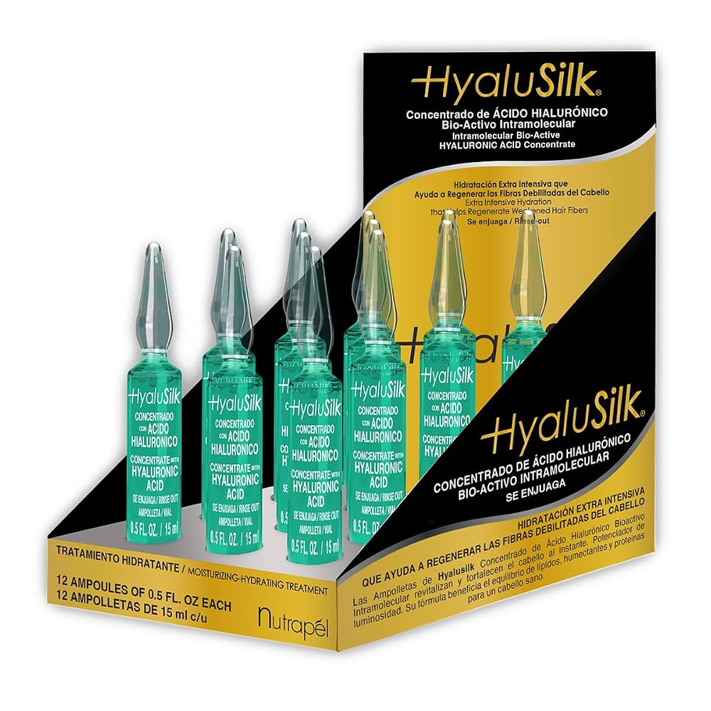 Nutrapel Ampolleta Acido Hialuronico Hyalusilk 12pz Hidratacion