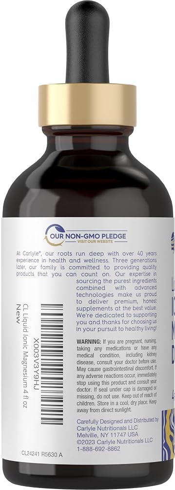 Carlyle Ionic Magnesium Liquid Complex 400mg - 4 fl oz - image 3