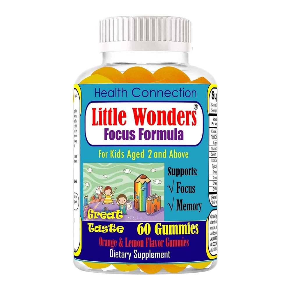 Little Wonders Kids Omega 3 DHA Gummies for Brain Health - 60 Gummies