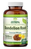 Herbal Secrets Dandelion Root 520 mg Veggie Capsules Supplement