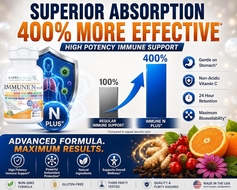 KAPPA NUTRITION Immune N Plus 15 in 1 Complex - 60 Capsules - image 6