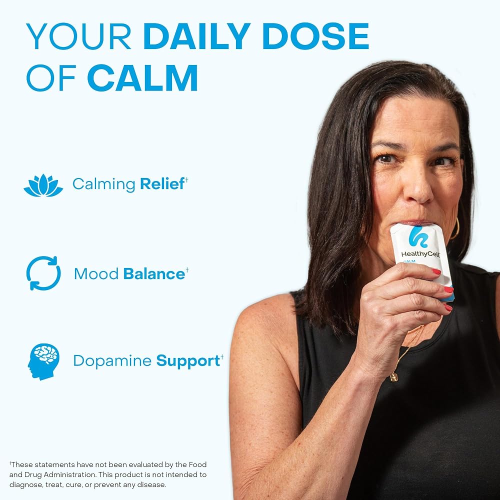 HealthyCell Calm Mood Daily Liquid Supplement - Stress & Cortisol