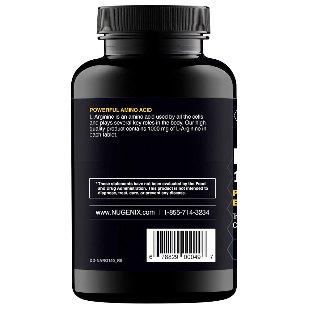 Nugenix Essentials L-Arginine Amino Acid Supplement, 1000 mg
