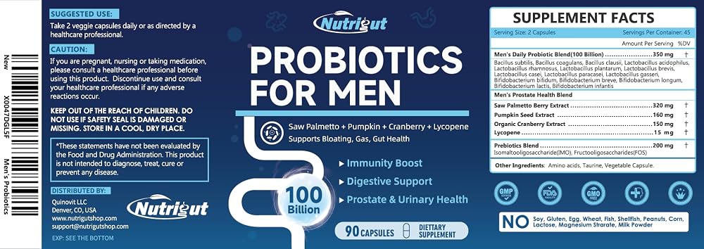 NutriGut Mens Probiotics 100 Billion CFU - 90 Capsules - image 9