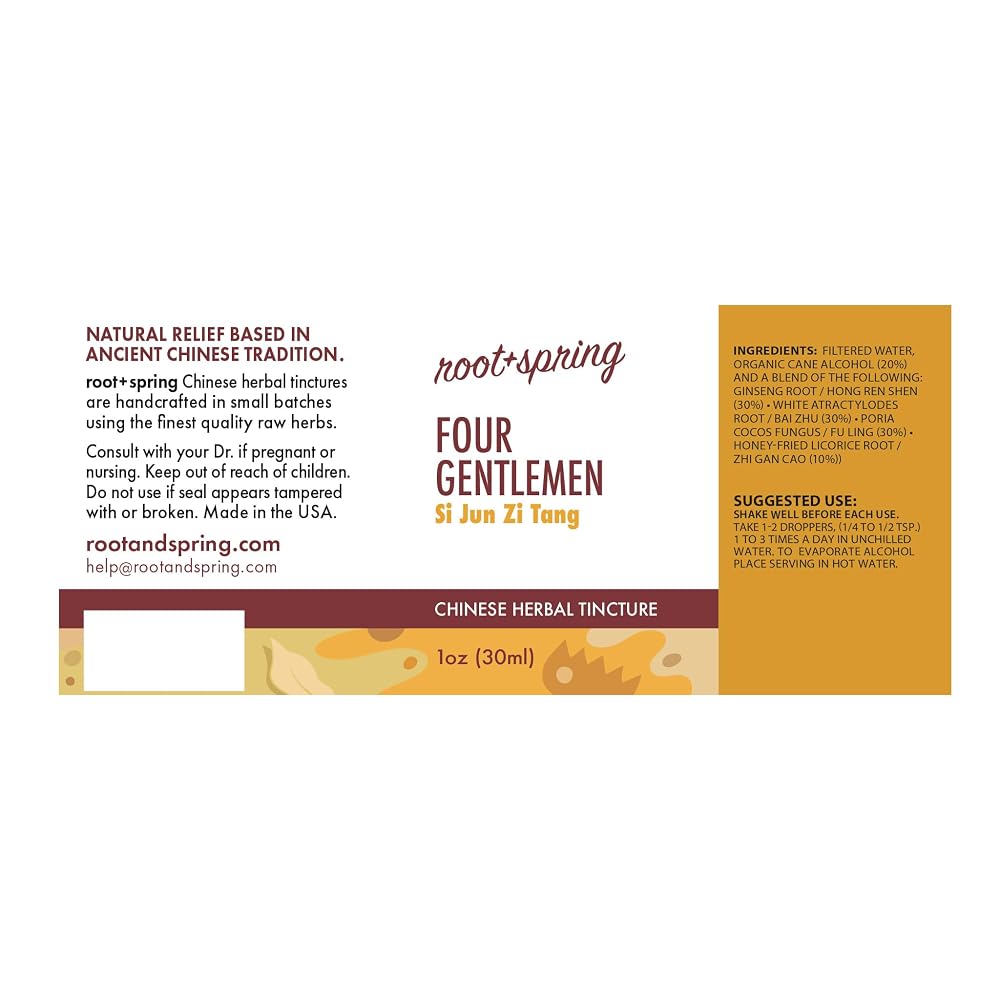 root + spring Four Gentleman Si Jun Zi Tang Herbal Tincture - 1 Fl Oz - image 2