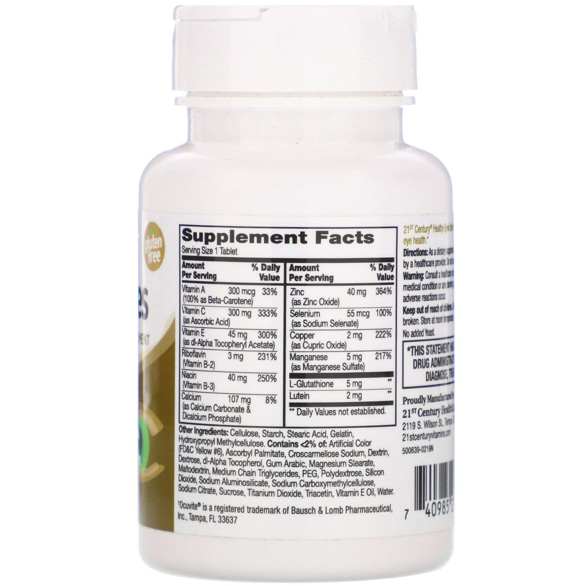 21st Century Eyes Extra Tablets with Lutein & Zinc - 36 Tablets - image 2