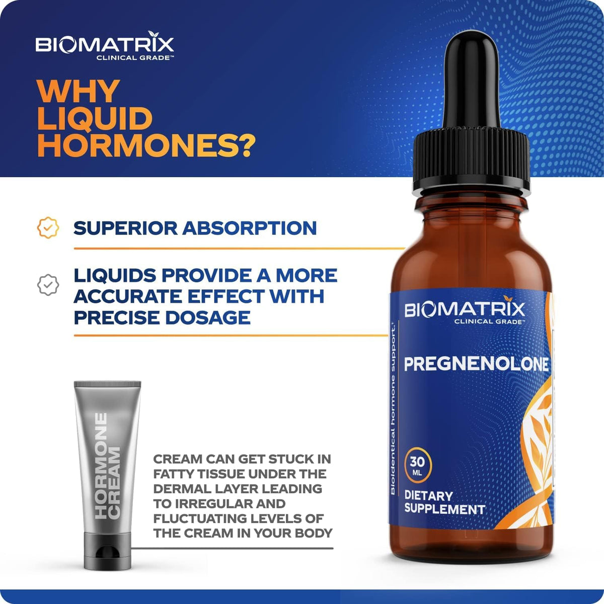 BioMatrix Pregnenolone Sublingual Liquid for Memory & Brain Health - 30 ml - image 3