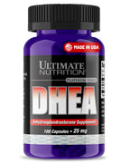 Ultimate Nutrition DHEA 25mg Capsules for Vitality - 100 Capsules