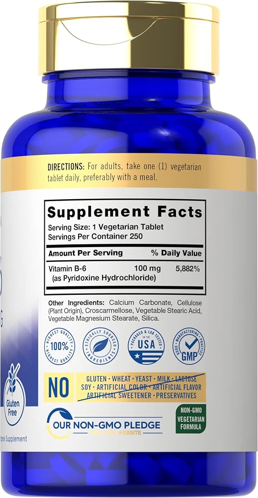 Carlyle Vitamin B6 100mg - 250 Tablets - image 2