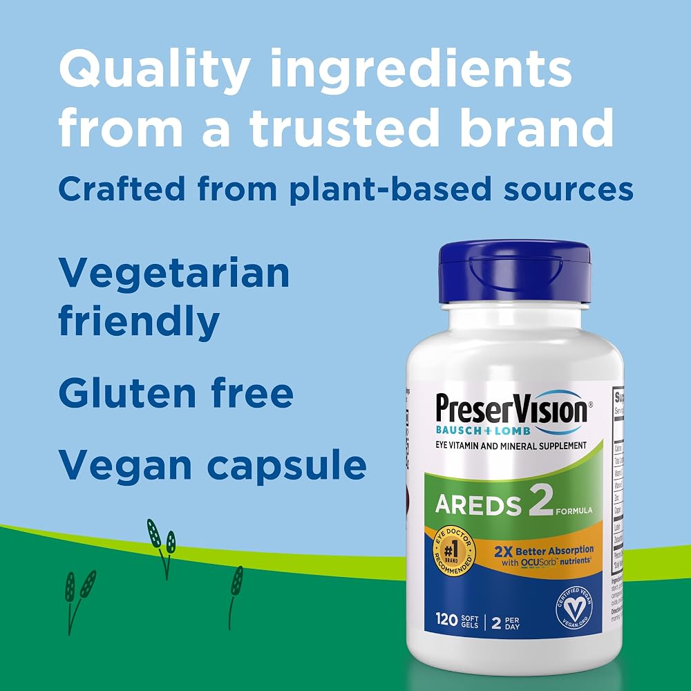 PreserVision AREDS 2 Vegan Eye Vitamins with OCUSorb - 120 Softgels - image 3