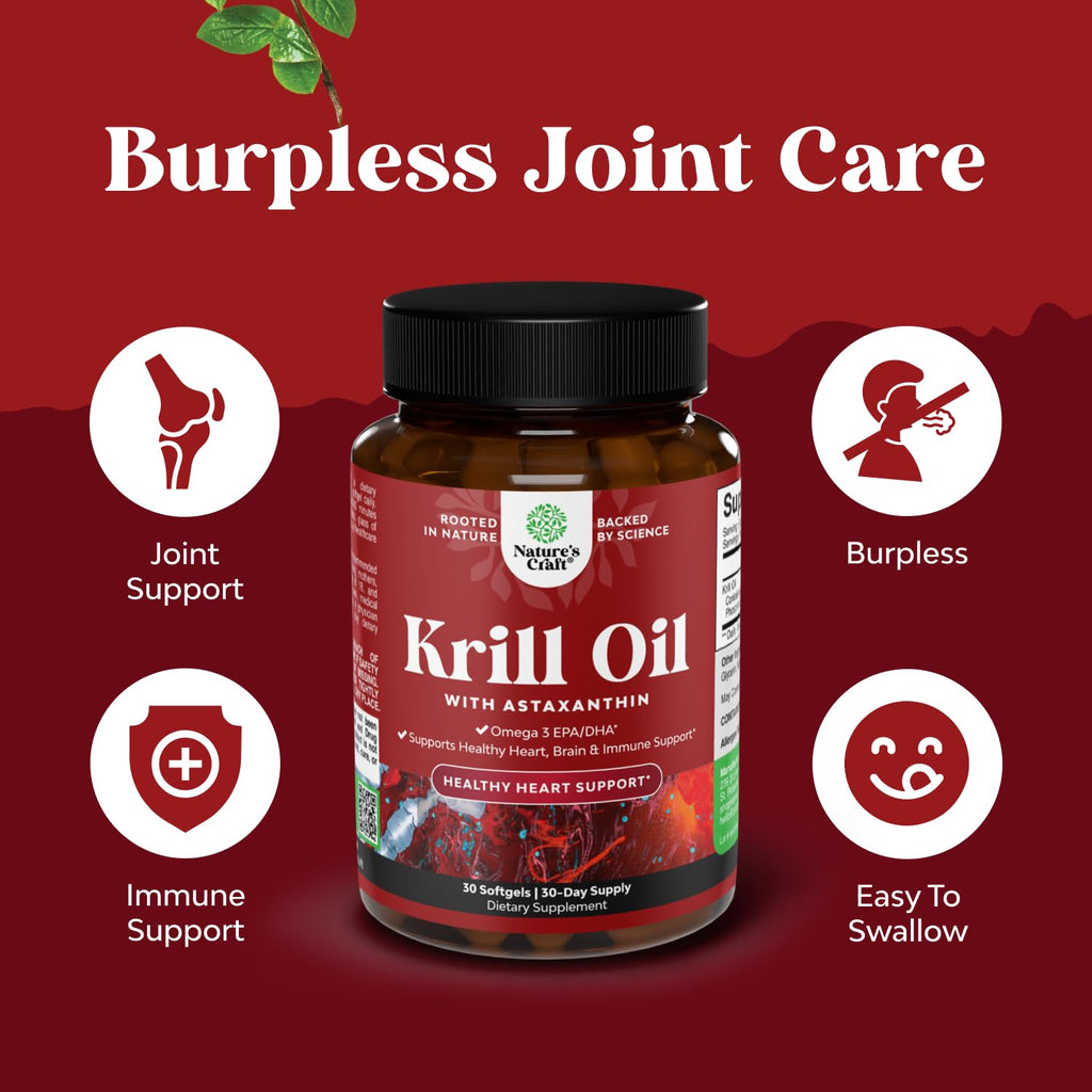 Natures Craft Krill Omega 3 Fish Oil Softgels - 30 Count - image 3