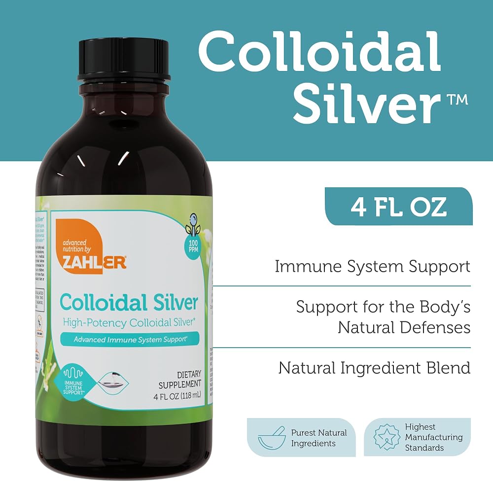 Zahler Colloidal Silver Liquid Immune Support - 4 fl oz - image 2