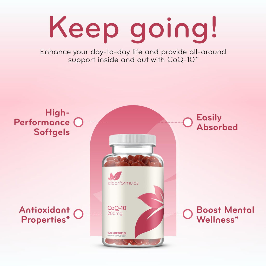 Clear Formulas CoQ10 200mg Softgels - 60 Servings - image 4