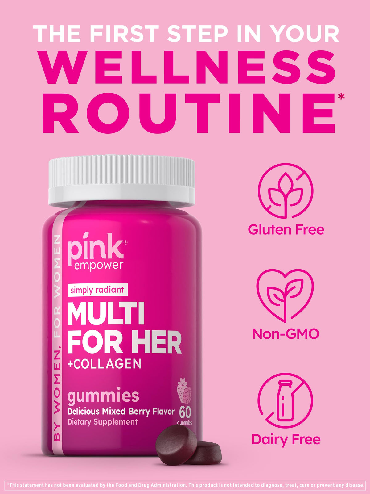 PINK Multivitamin Gummies for Women - 60 Count - image 4