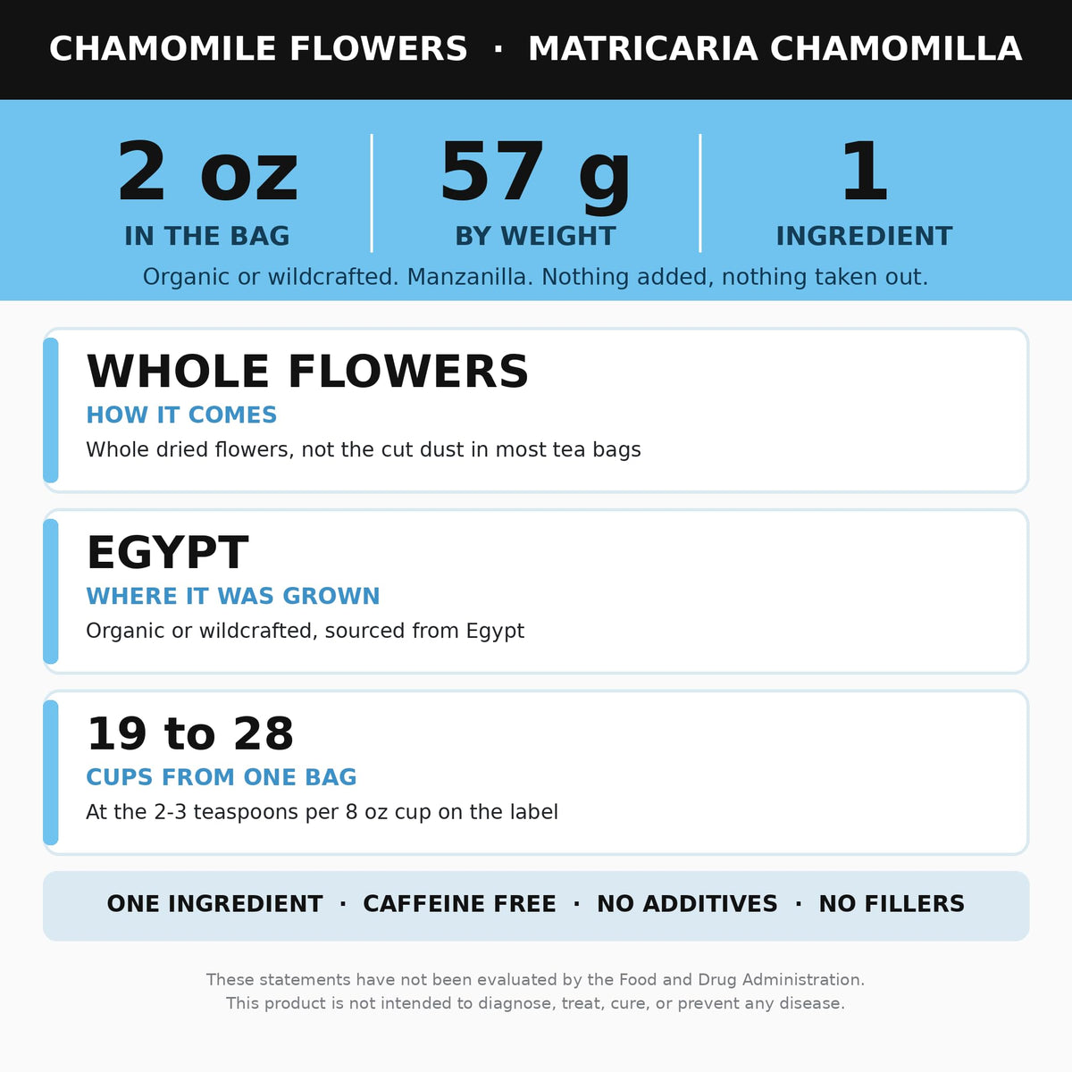 Alkaline Herb Dried Chamomile Flowers - 2 oz Whole Flowers - image 5