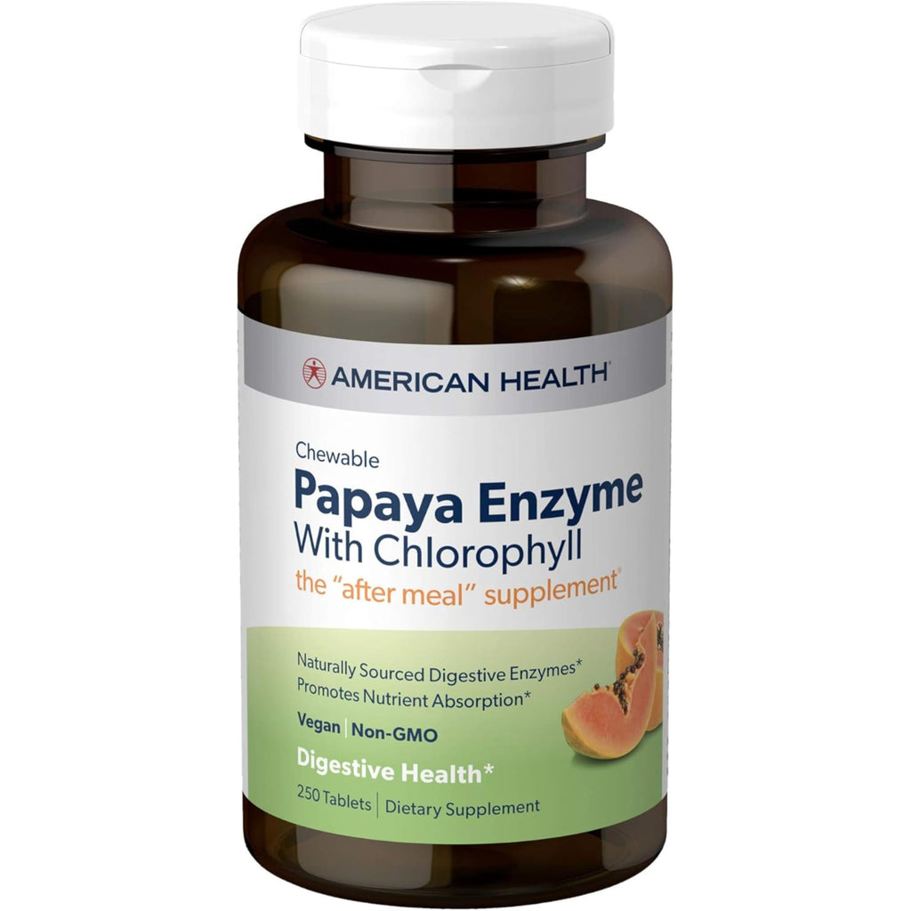 American Health Papaya Enzyme with Chlorophyll Chewable Tablets
