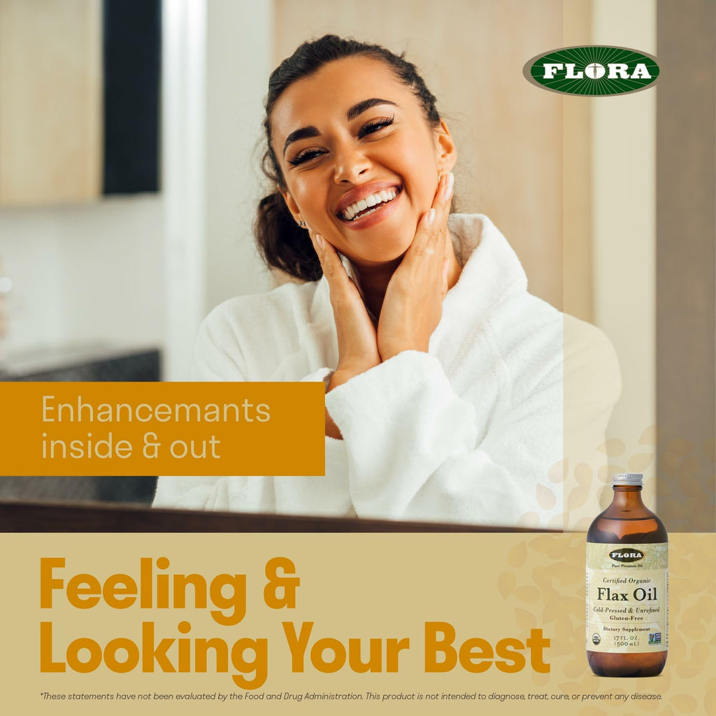 FloraHealth Certified Organic Flax Oil, Cold-Pressed, 32 fl. oz. Glass - image 8