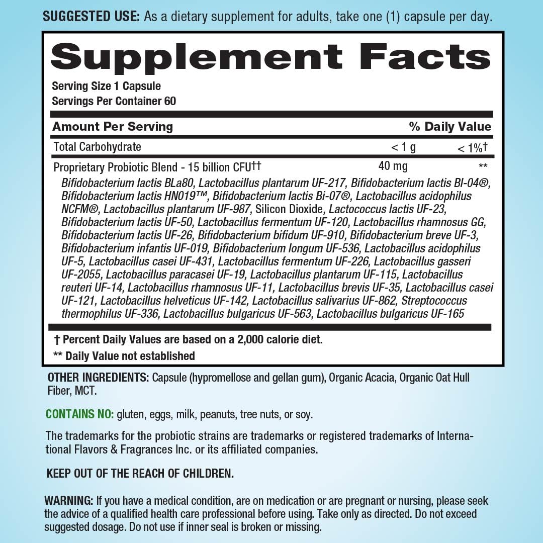 PB8 Probiotic 15 Billion CFU - 60 Capsules - image 2