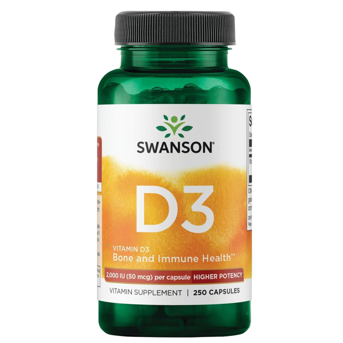 Swanson Vitamin D-3 2000 IU (50 mcg) - 250 Capsules