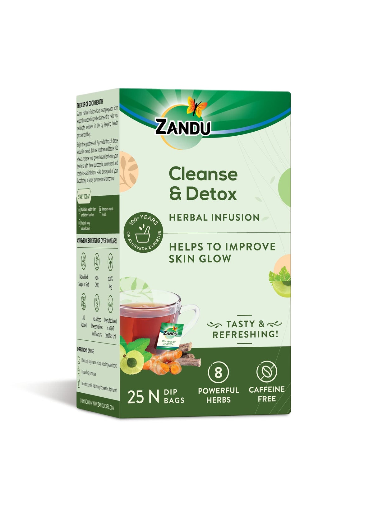Zandu Cleanse & Detox Herbal Infusion Tea - 25 Tea Bags