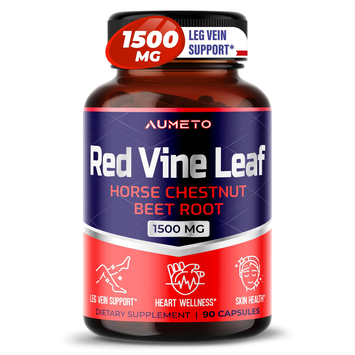 Aumeto Advanced Red Vine Leaf with Horse Chestnut - 90 Capsules
