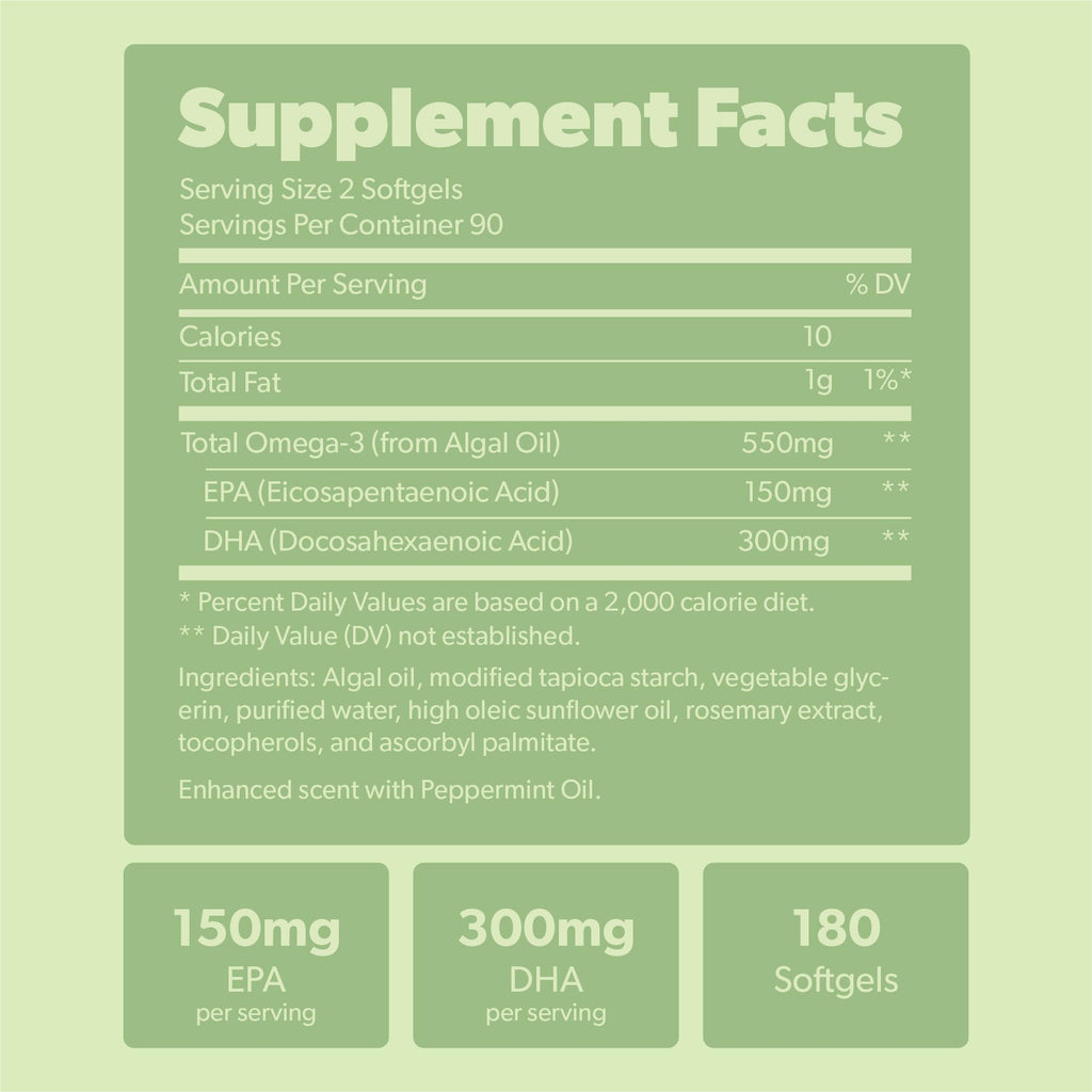 Sapling Vegan Omega 3 Plant-Based DHA & EPA - 180 Softgels - image 6