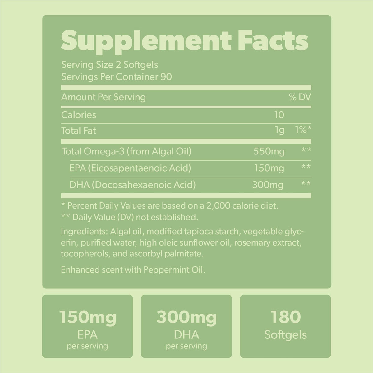 Sapling Vegan Omega 3 Plant-Based DHA & EPA - 180 Softgels - image 6